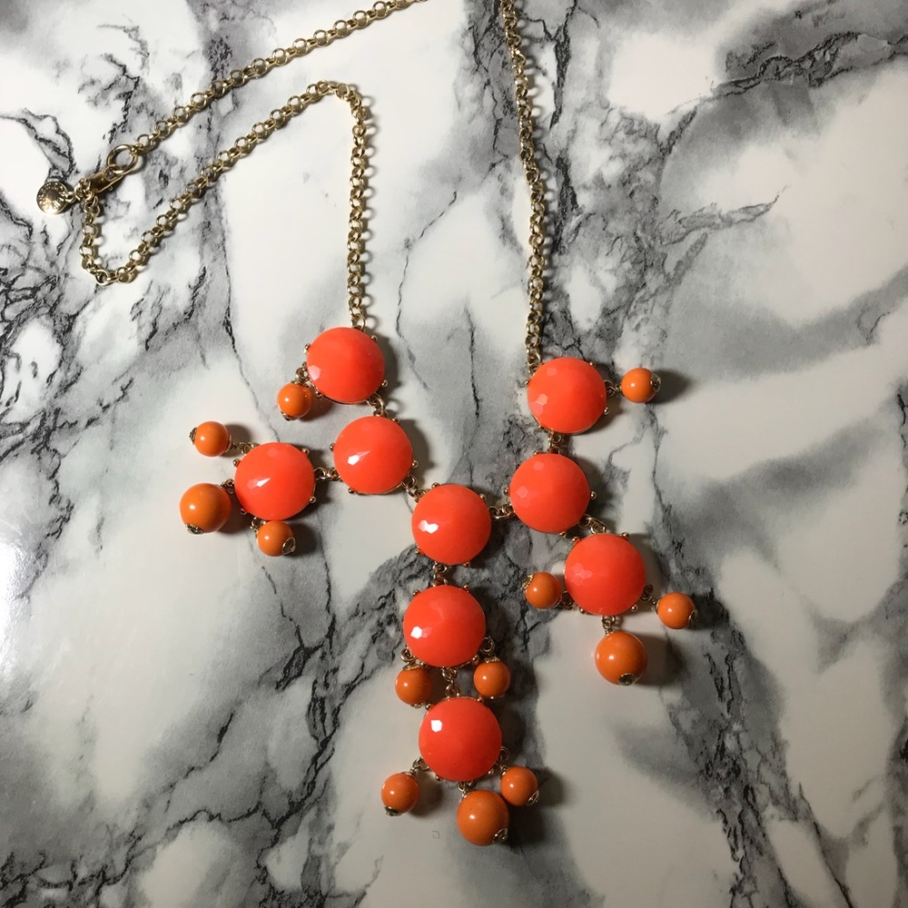 Orange & Gold J.Crew Bubble Necklace